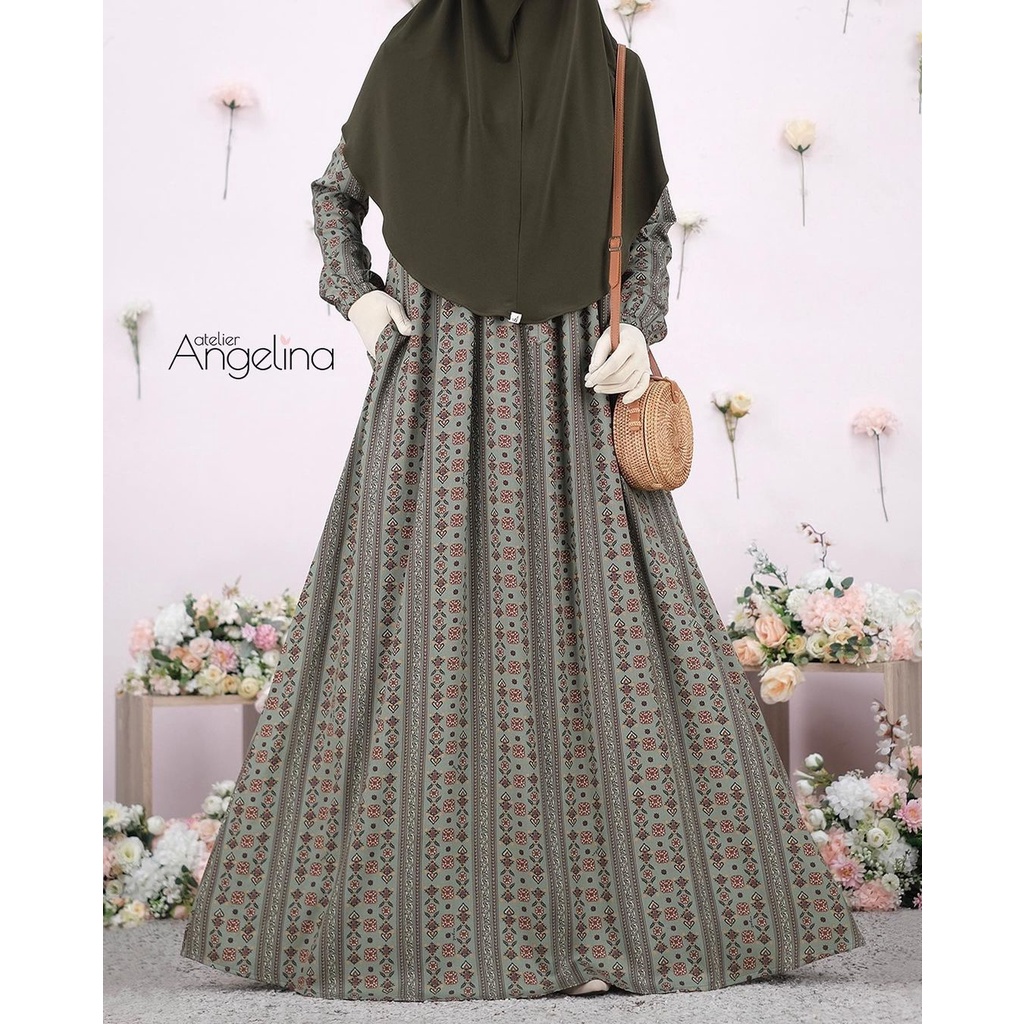 READY STOCK ❗Atelier Angelina Sarah Dress Versailles - Classic Green XS