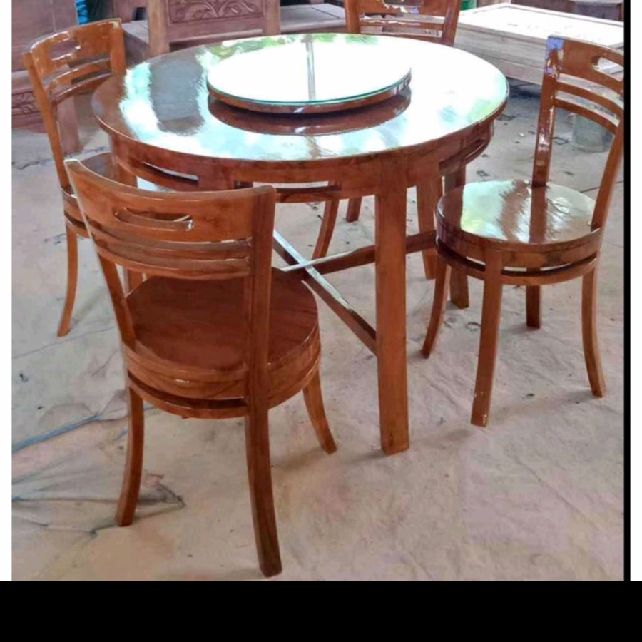 Kursi Meja makan Kayu jati 6kursi