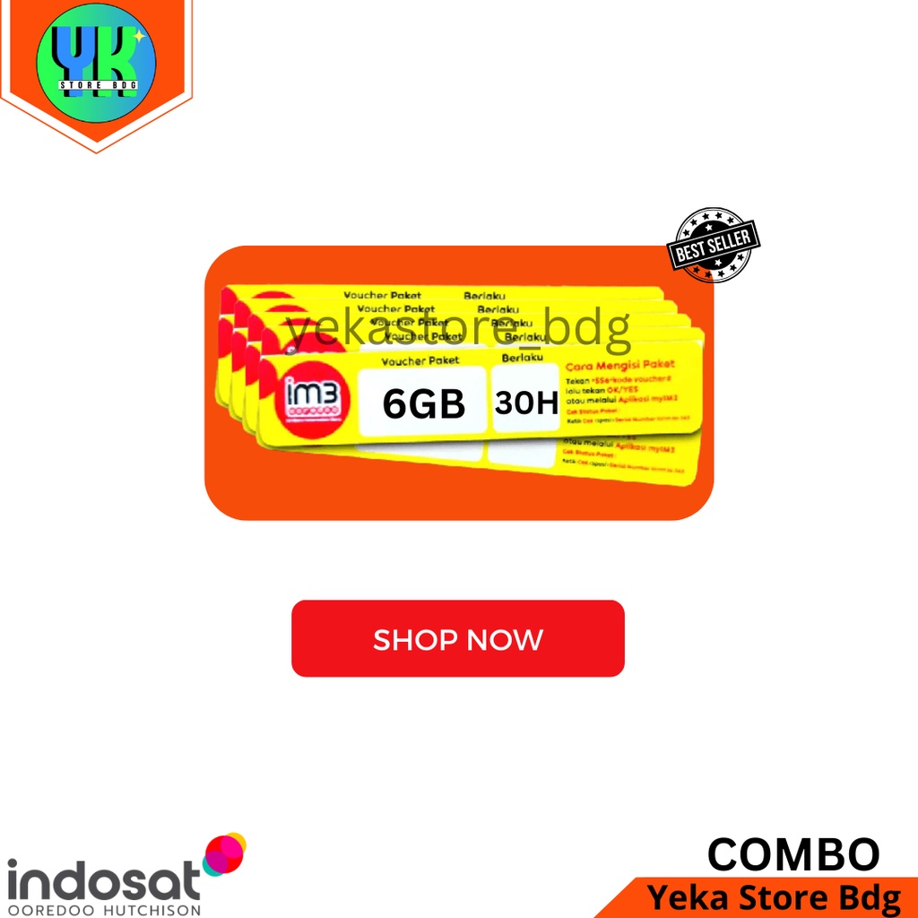 Voucher Kuota Indosat Freedom COMBO 6GB Masa Aktif 30 Hari ZONA JABAR