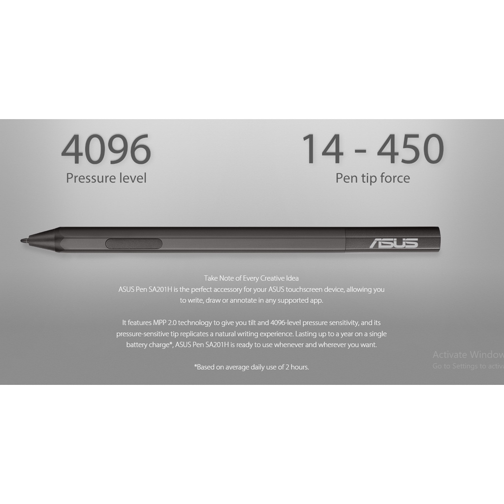 Active Stylus Pen Asus SA201H for Transfomer Vivobook Zenbook Terbaru Free Battery AAAA Original