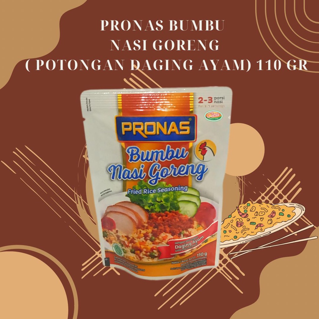 

Pronas bumbu nasi goreng dengan potongan ayam 110g