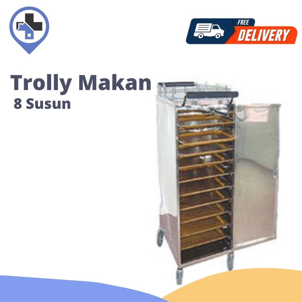 Jual Food Trolley Trolly Makan 8 Susun Troly Makan Rumah Sakit Shopee