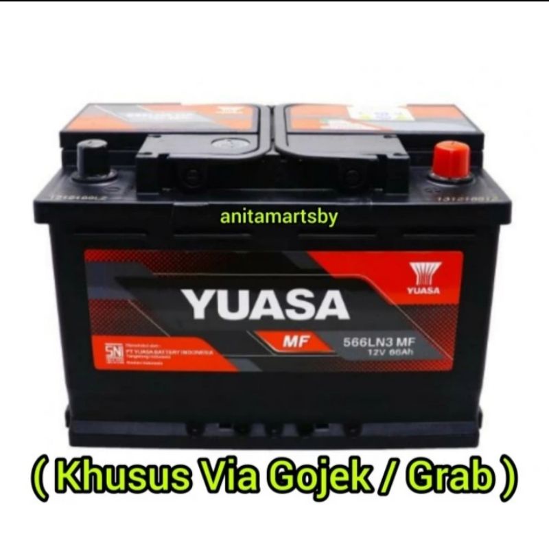 Accu /Aki Mobil Yuasa Mf LN3 ( 566LN3 ) Cocok untuk Fortuner vrz - Innova ribon diesel - Ertiga dies