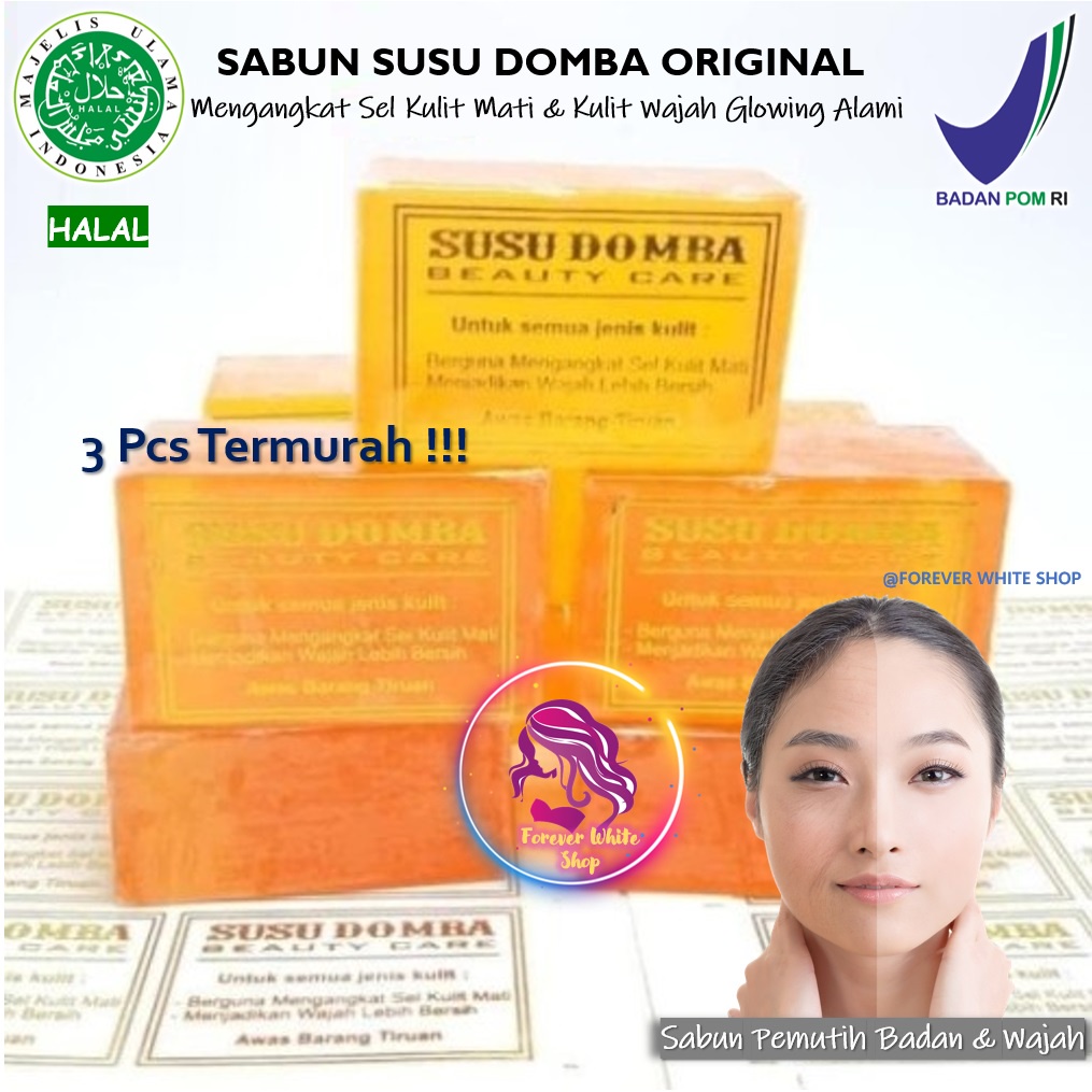 [NEW] 3 Pcs Sabun Susu Domba BPOM Asli CDA Beauty Care Halal / Sabun Pemutih Badan dan Sabun Muka Pr