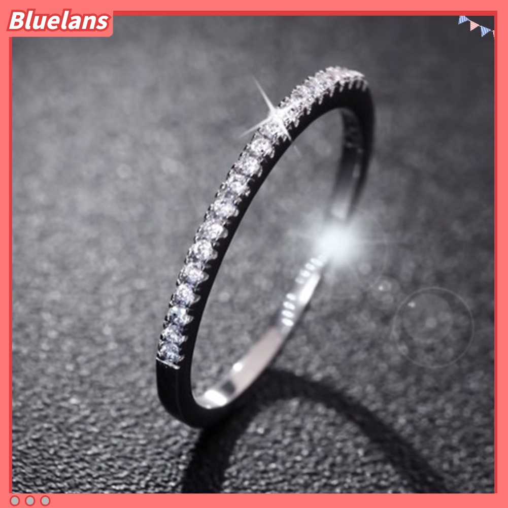 Cincin Sterling Silver 925 Hias Berlian Imitasi Untuk Wanita