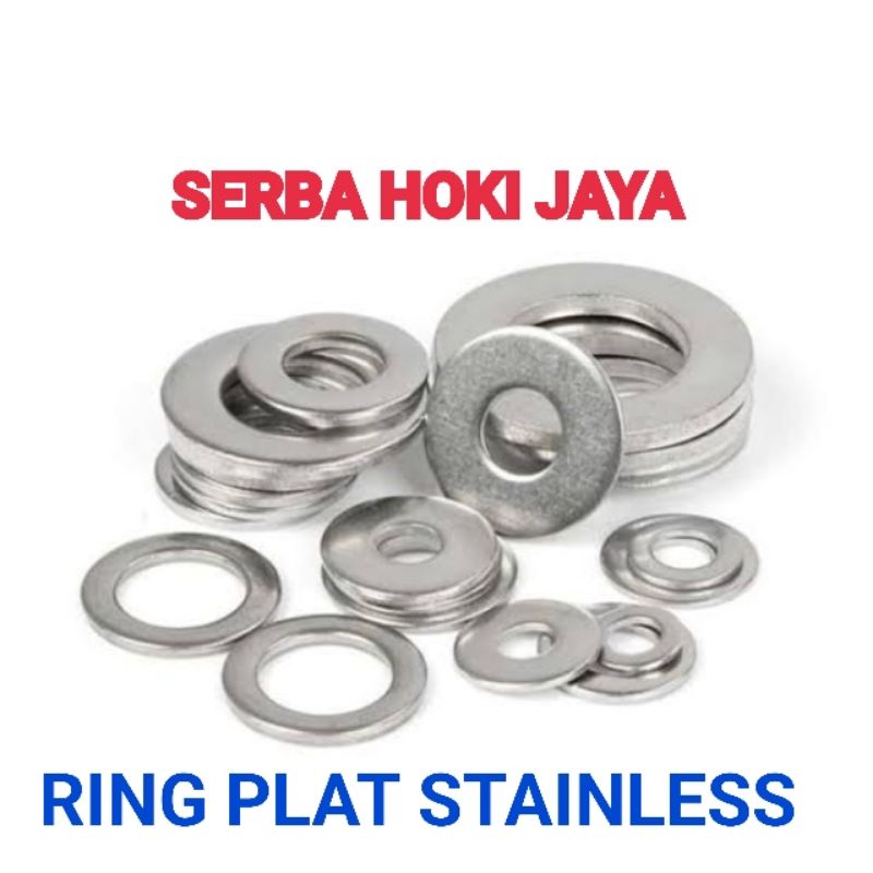RING PLAT M8 STAINLESS SUS304