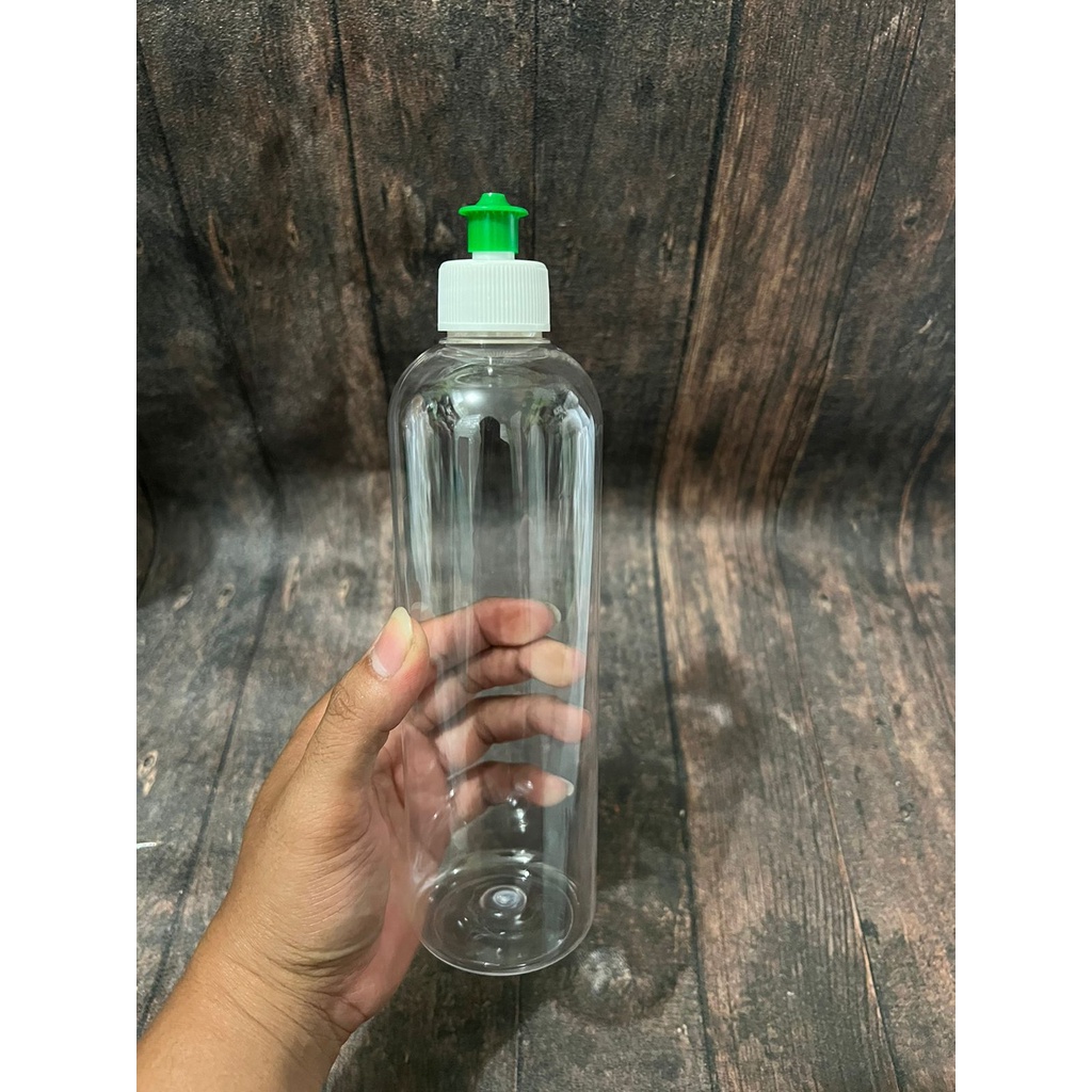 botol clear 500ml / 500 ml - POPIT (PULLTOP)