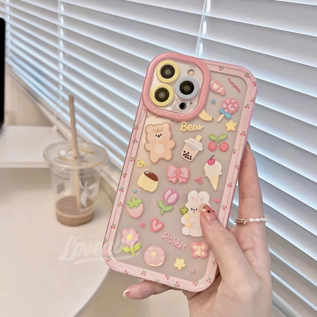 Bear rabbit case iphone for x xs max xr 11 12 13 promax