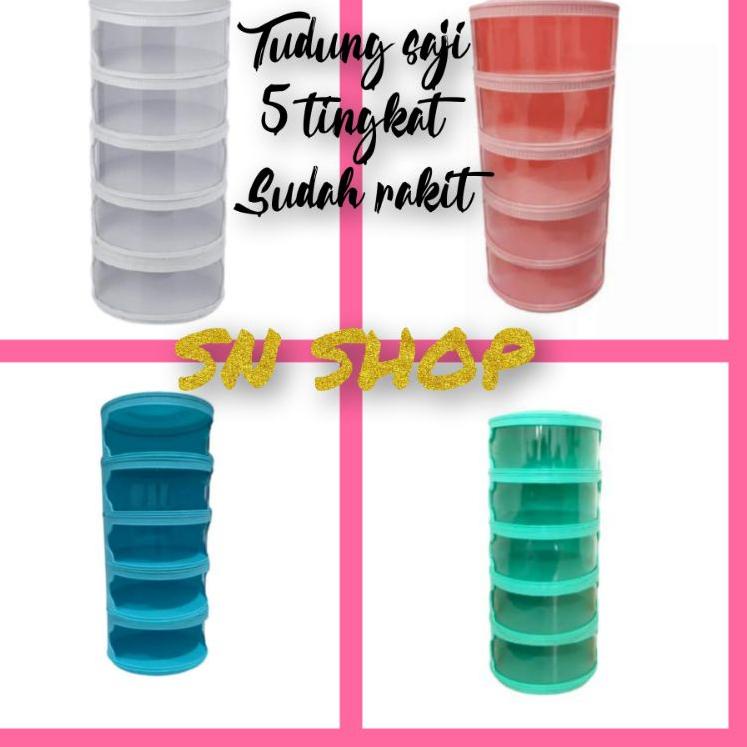 tudung saji warna 5 tingkat sudah rakit 5 susun {GDW.18Oc22ᴾ}