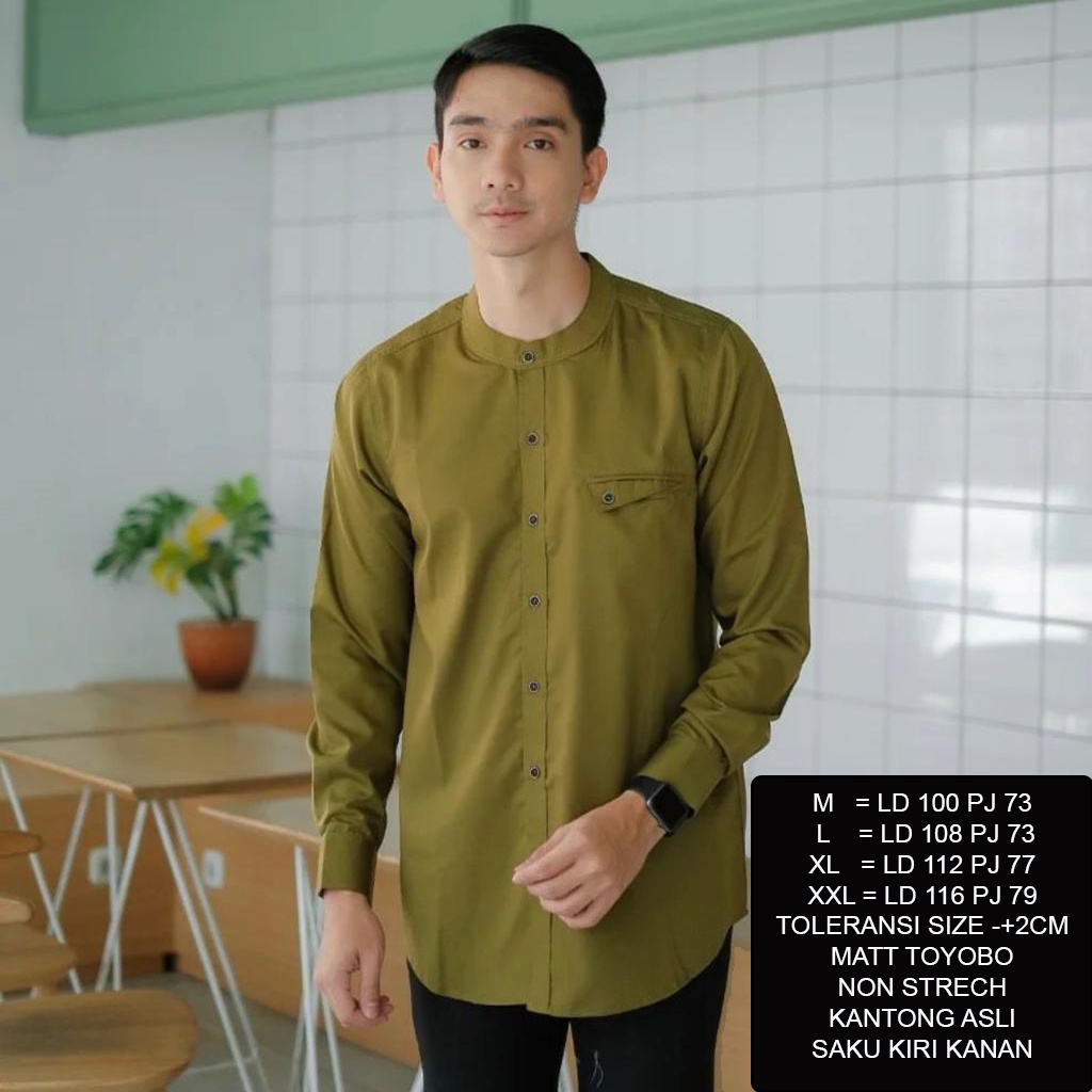 Snowshop Baju Koko Pria Lengan Panjang Toyobo Premium | Baju Koko muslim size M,L,XL,XXL