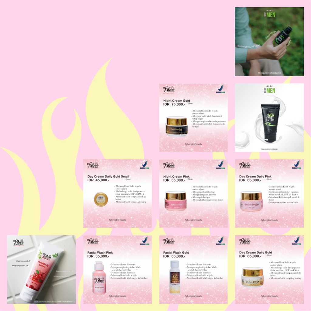 SKINCARE GBEE GLOW BEAUTY ECER/GBEE GLOW BEAUTY SKINCARE SATUAN/GLOW BEAUTY ORI