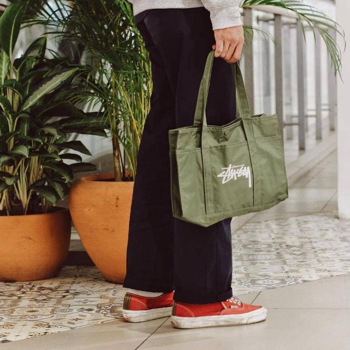 Recomended Stussy Military Green Tote Bag
