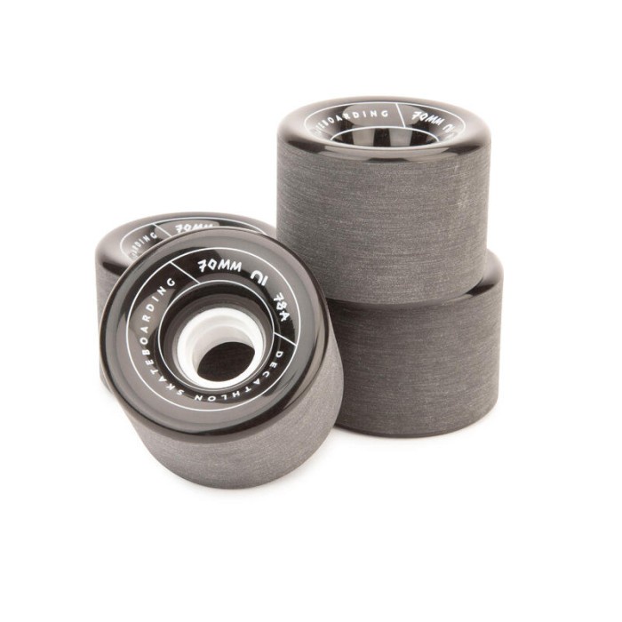 Roda Roda Longboard Skateboard Cruiser 4 X 70Mm 78A Wheel Black Grey