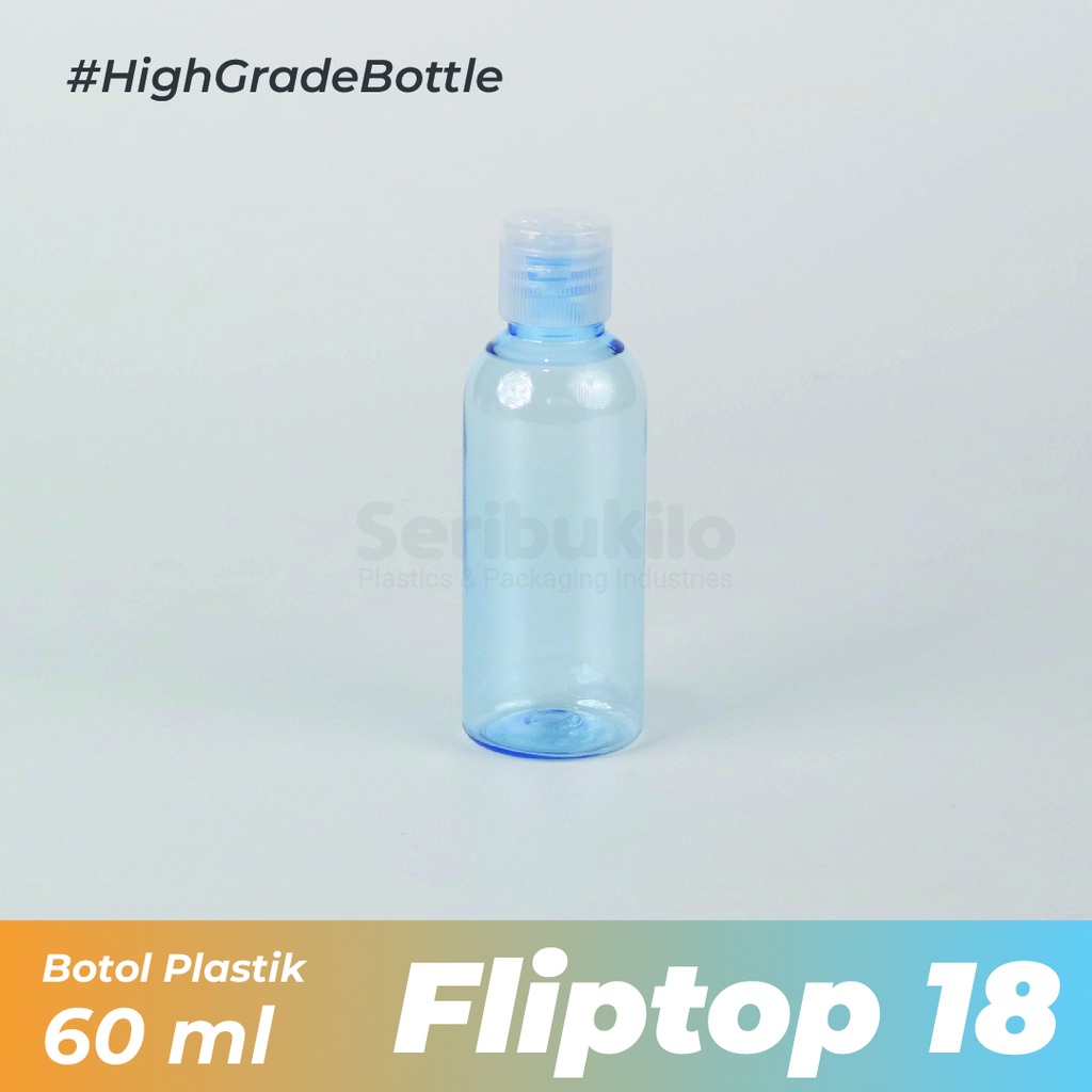 Botol 60ml Fliptop/ Botol 60ml Warna/Botol Fliptop 60ml Clear/Br 60ml