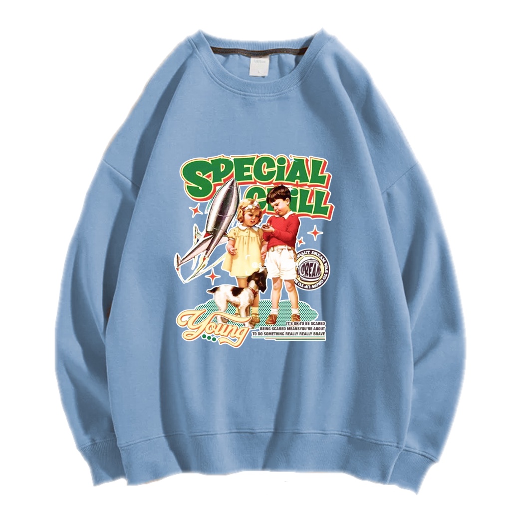 SPECIAL YOUNG SWEATER CREWNECK PRIA WANITA Size M-XXL GAWA