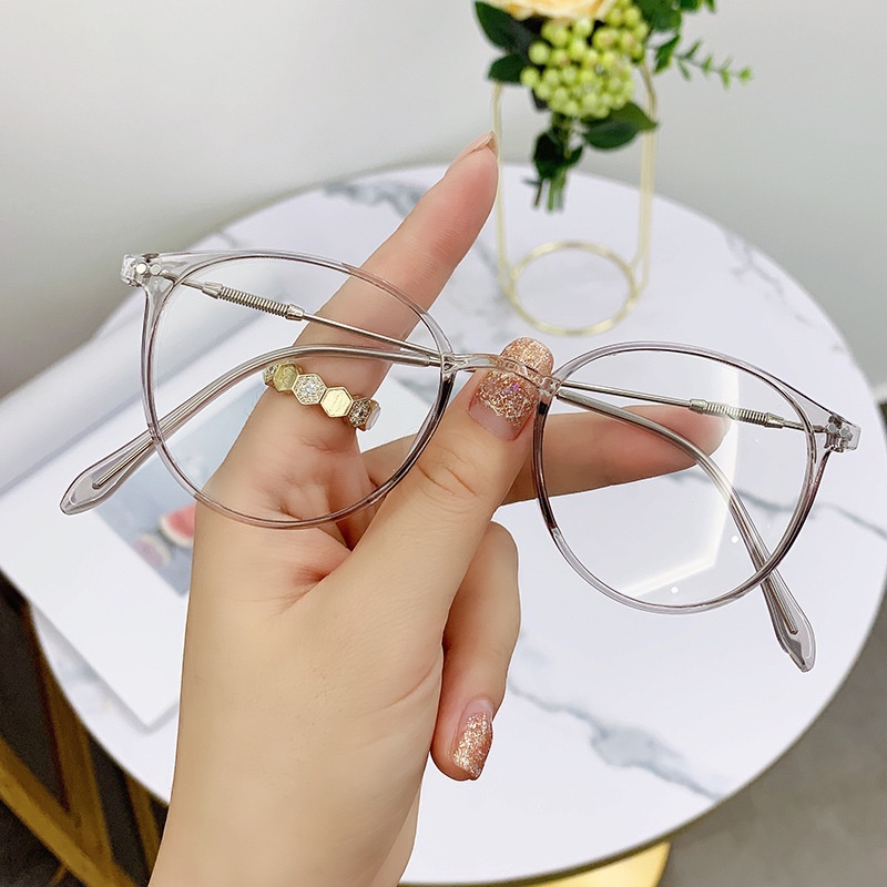 Kacamata Minus Fashion Korea Retro Anti Blue Light anti Radiasi Model Cat Eye Kacamata Baca Minus cateye zhijing-01 / 10.8