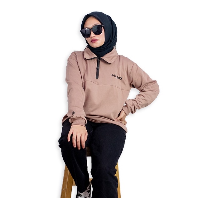 Holyrider Turtleneck Zipper  Marun &amp; Coksu II Sweater kerah tinggi trendy