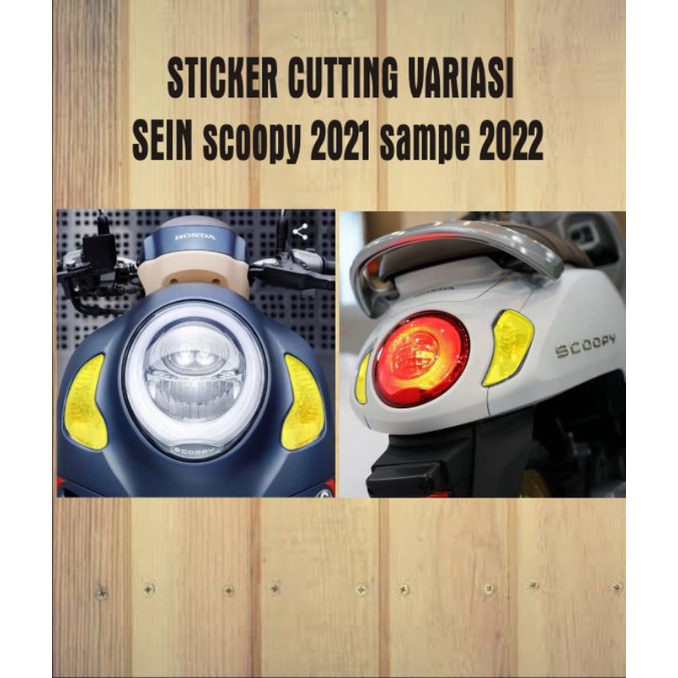 stiker cutting skotlet transfaran variasi sen depan dan belakang motor scoopy new