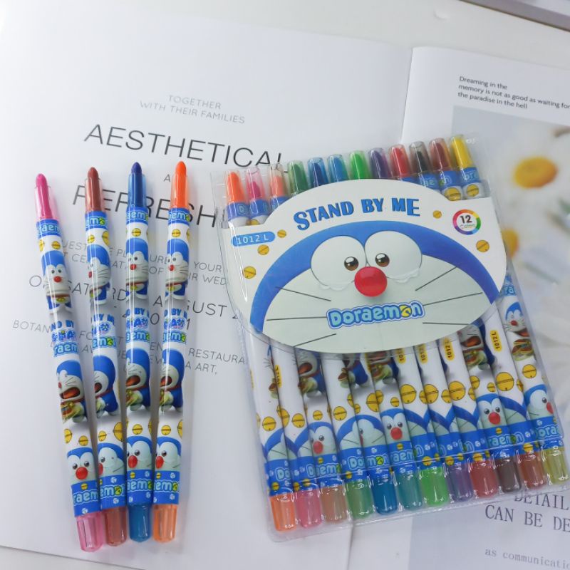

Crayon Putar Panjang Isi 12Warna /Rolling Crayon