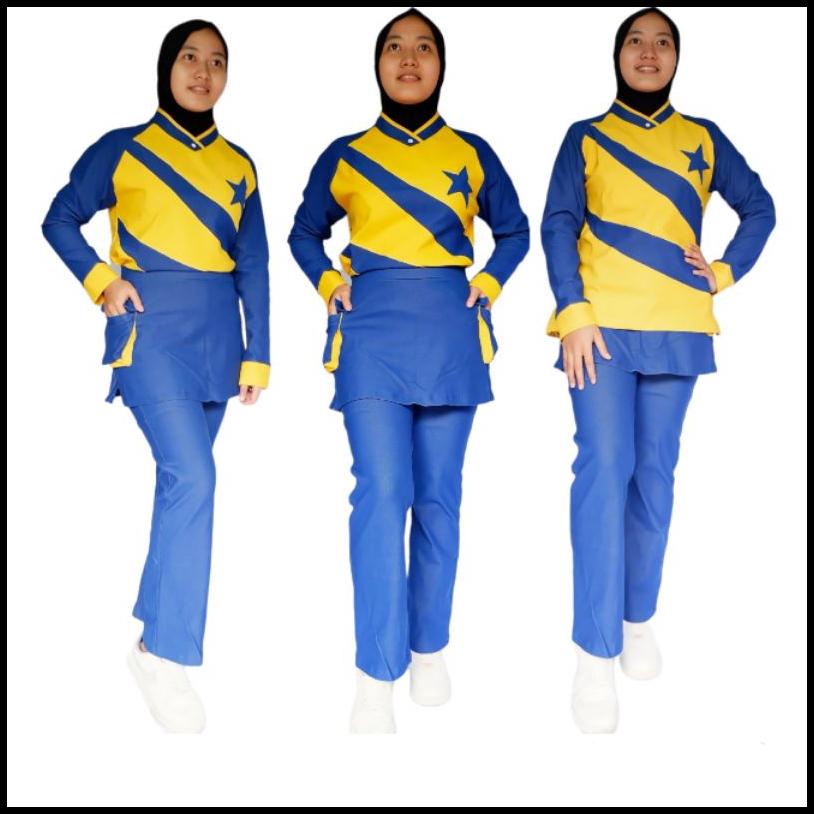 Baju Senam Muslim Bintang / Baju Senam Zumba Bintang/ Baju Olahraga Wanita /Set Pakaian Olahraga