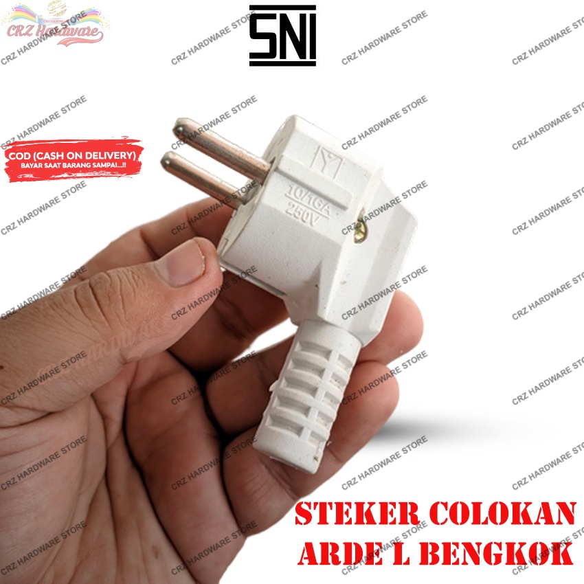 Steker Arde L Colokan Listrik Bengkok Bulat