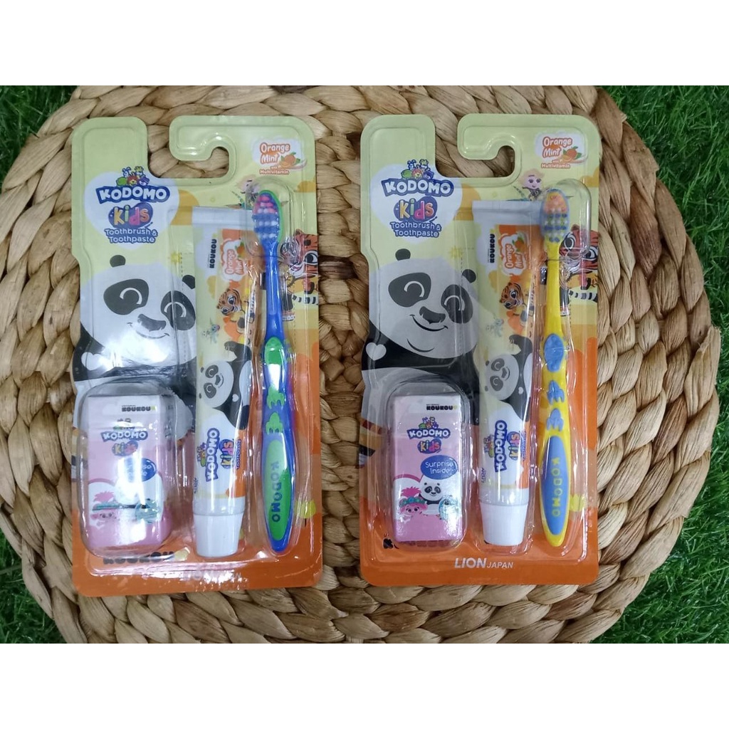 Kodomo Orange Mint Toothbrush-Toothpaste  Free Hadiah