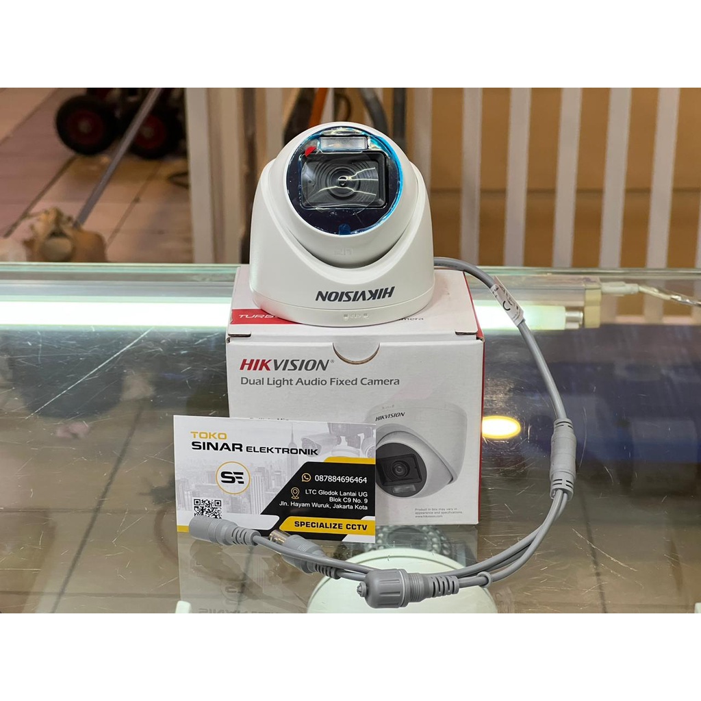 CAMERA CCTV INDOOR HIKVISION 2MP DS-2CE76D0T-LPFS Dual-Light Audio - LENSA 2.8MM