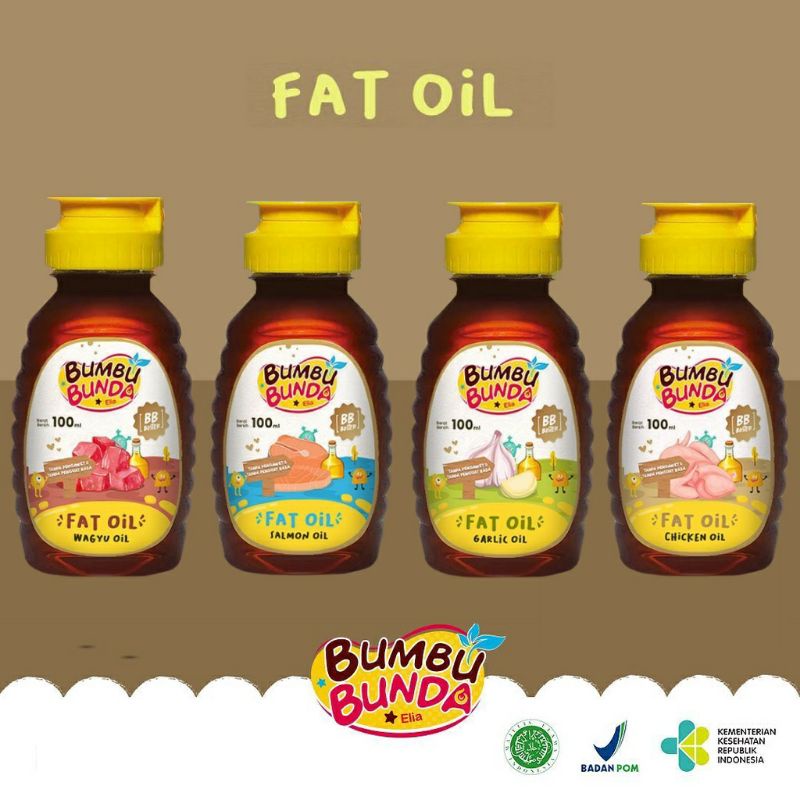 

Bumbu Bunda Elia Chicken Fat Oil | Beef Fat Oil | Minyak MPASI | BB Booster MPASI