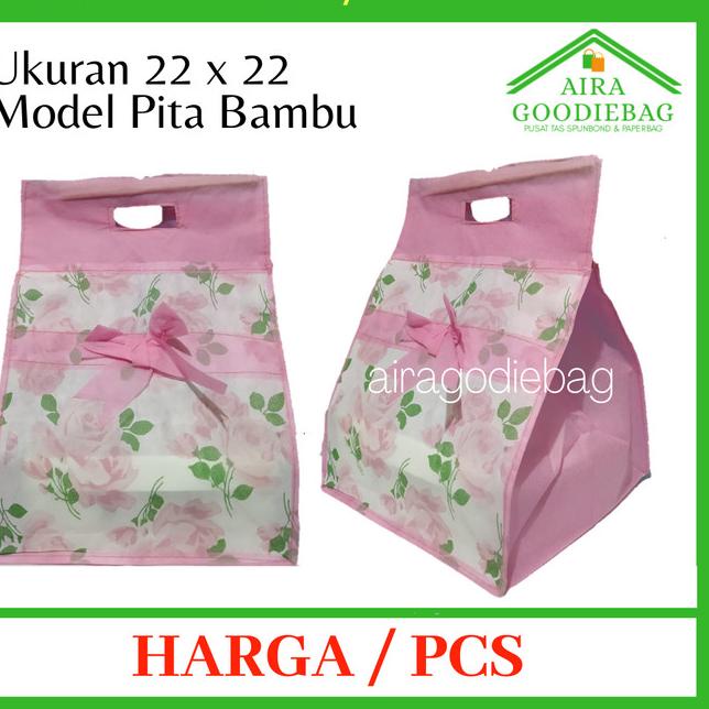 

tas spunbond pita bambu/ hajatan/ box nasi 22 x 22 - Request Warna, LUSINAN