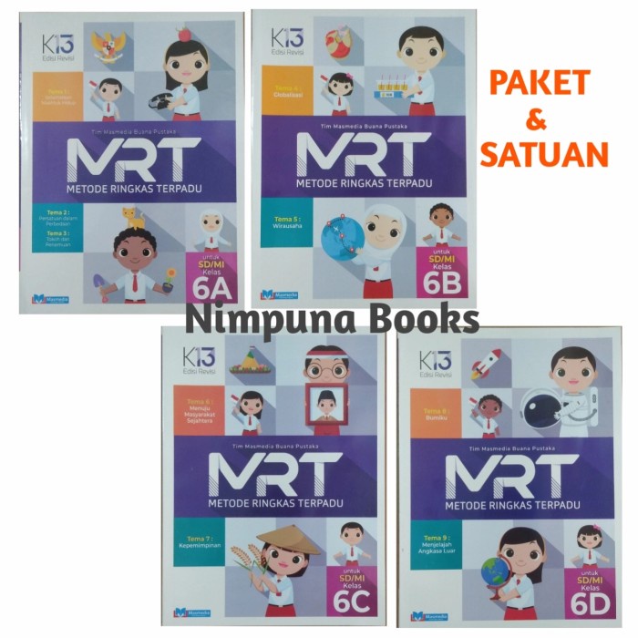 Pendidikan Buku Mrt Kelas 6 Seri 6A 6B 6C 6D Metode Ringkas Terpadu Semester 1&2