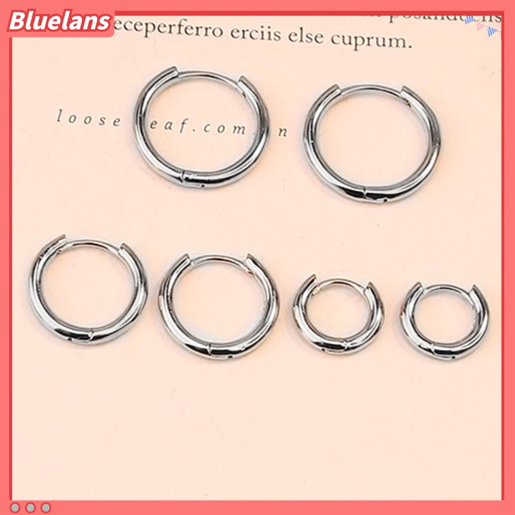 Bluelans Anting Hoop Piercing Bentuk Bulat Untuk Unisex