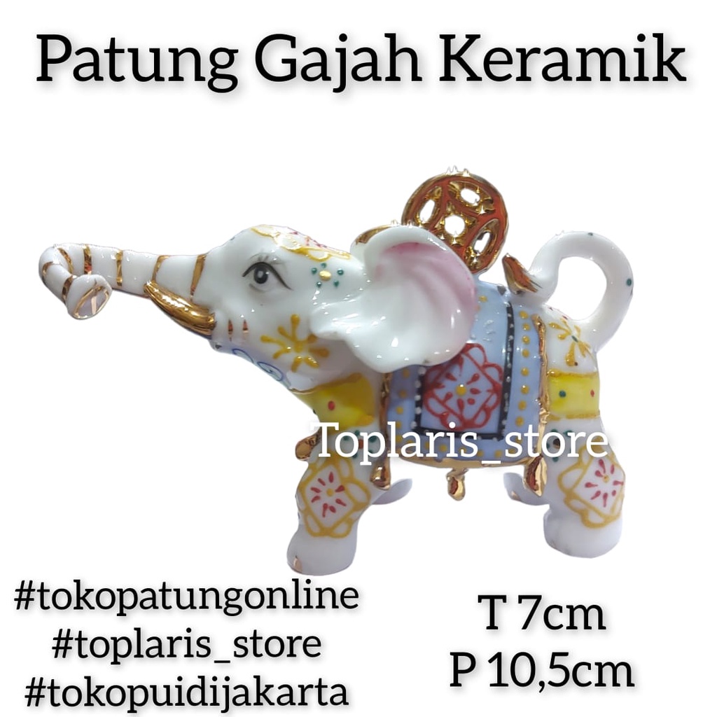 Patung Gajah Keramik Thailand TPO