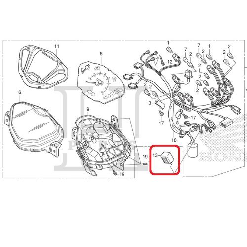 FLASHER FLASER OTOMATIS LAMPU SEIN RELAY COMP WINKER BEAT POP SCOOPY ESP SPACY SUPRA X 125 FI LEGENDA GRAND SUPRA REVO 38301-GBG-911 ASLI ORIGINAL AHM HGP HONDA