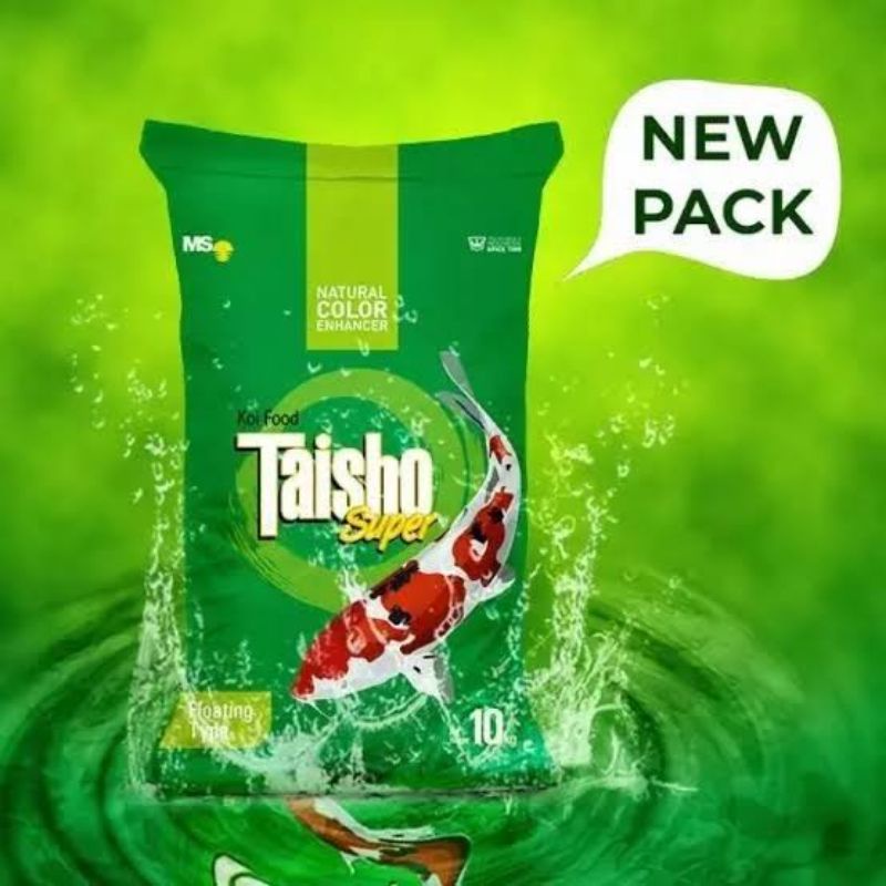 PAKAN KOI TAISHO HIJAU 10KG 2MM PELET TAISHO HIJAU original PELET IKAN KOI MAKANAN IKAN KOI PAKAN IK