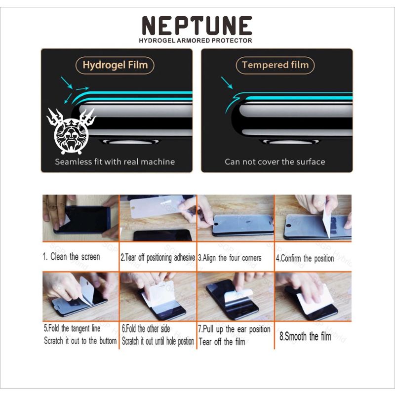 NEPTUNE Hydrogel ALL HP Anti Gores semua HP OPPO FREE 1 BACK SKIN