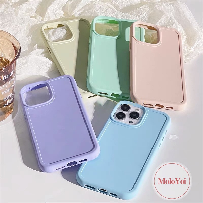 Soft Case Pelindung Penuh Warna Macaron Matte Polos Untuk iPhone 7 8 Plus 14 13 11 12 Pro MAX 11 7plus XR 8plus X XS MAX
