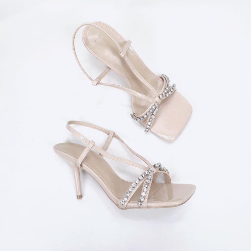 ZR Diamond Slingback Heeled Strappy Sandal