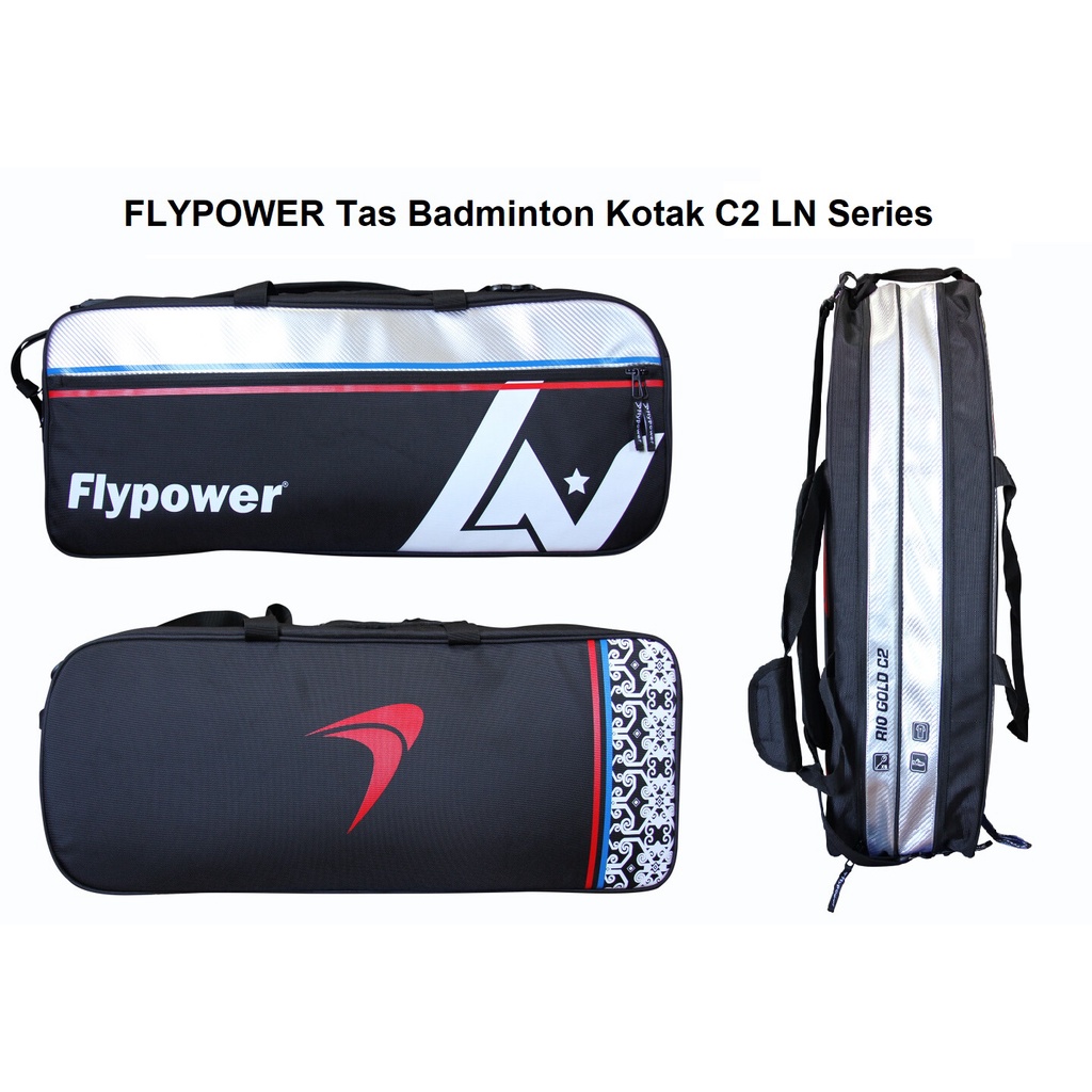 FLYPOWER Rio Gold C2 Square LN Series Tas Badminton Kotak