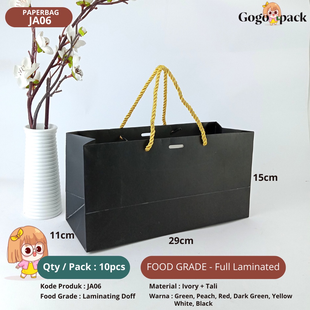 

Paperbag 29x11x15 , Goodie Bag Polos / Tas Kado Souvenir / Paperbag Souvenir / Paperbag Hampers / Paperbag Kado | JA06