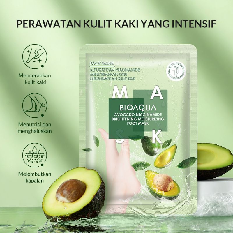 Bioaqua Niacinamide Brightening &amp; Collagen Brightening Foot Mask | Hand Mask | Masker Kaki | Masker Tangan 35g