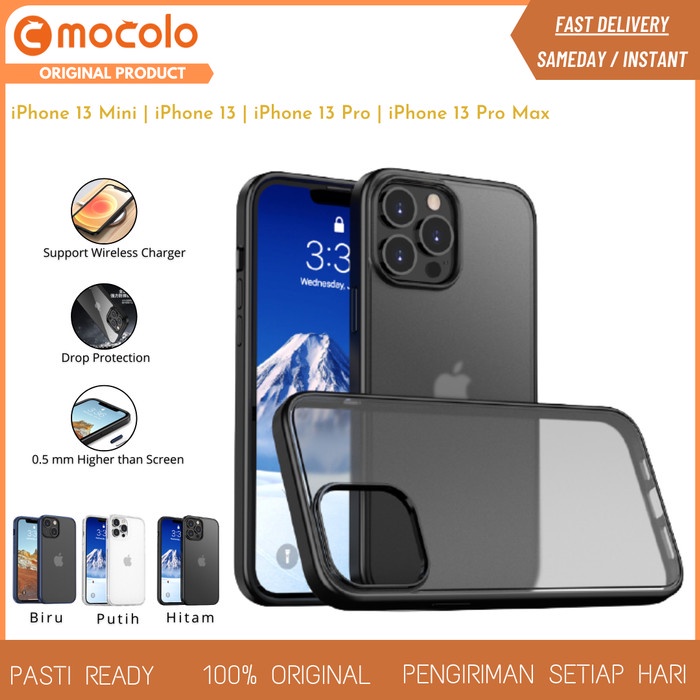 NEW Mocolo Case iPhone 13 Mini 13 13 Pro 13 Pro Max Acrylic Matte Version - iP 13 Pro Max, Biru