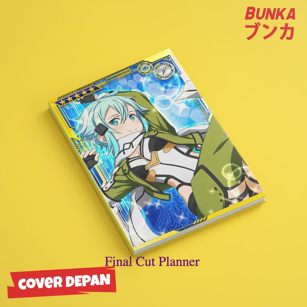 

Notebook Anime Sword Art Online Sinon GGO Hardcover A5 Buku Tulis Catatan Notes Agenda Planner Jurnal .