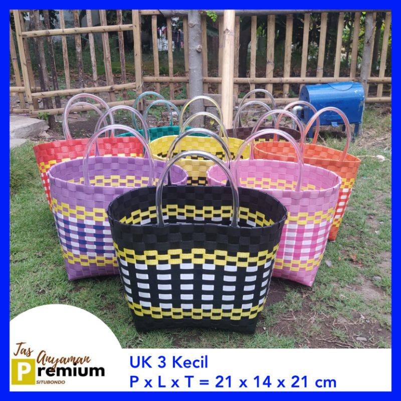 (UK 3) Tas Anyaman Motif Pagar/ Tas belanja/tas hajatan/Tas Souvenir
