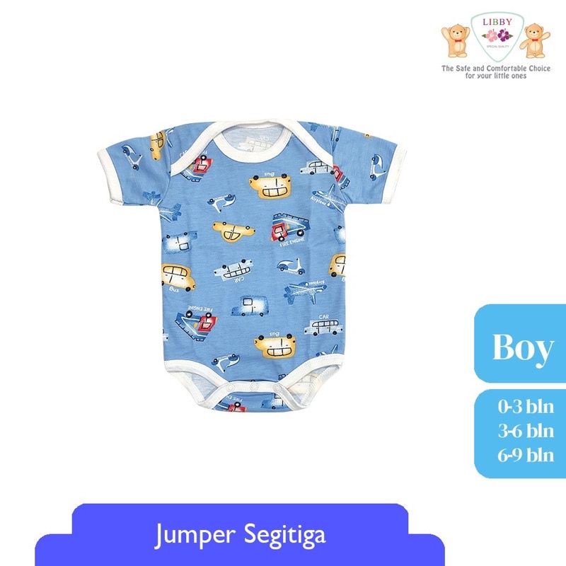 LIBBY Premium Jumper Segitiga Motif Boy &amp; Motif Girl (1 PCS/PACK) / Perlengkapan Bayi