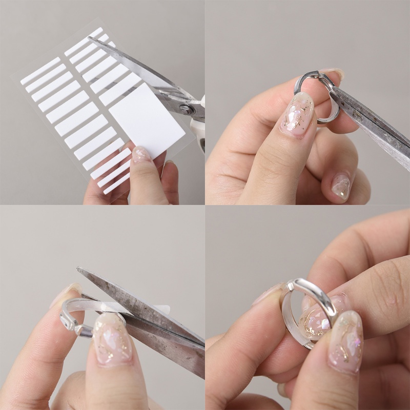 Adjustable Invisible Clear Silicone Reducer Non-slip Ring Sizer Pengencang Cocok Segala Cincin