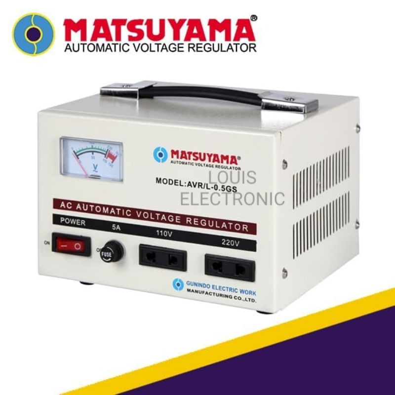 Stabilizer MATSUYAMA 500 Watt Stavolt Stabilizer 0.5kva AVR L 0.5GS