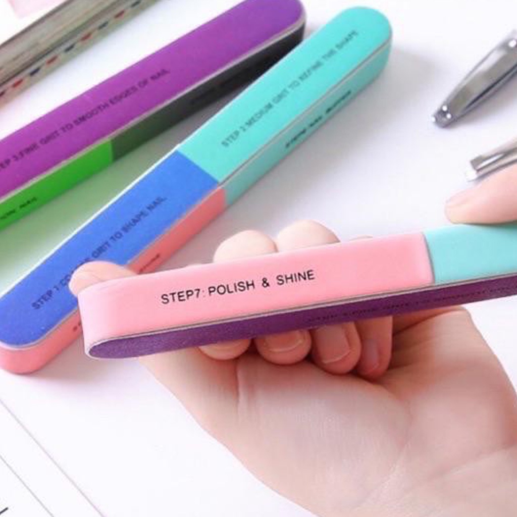 INFY - Alat Amplas Kikir Kuku 7 in 1 / Pengikir Kuku Manicure Pedicure / Nail Buffer Gel Art Tool / Pengasah Pengkilap Kuku R822