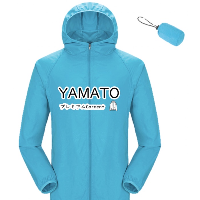 jaket wanita  JAKET PARASUT POLOS YAMATO | sepeda WANITA/PRIA Anti UV Waterproof - Biru Muda, XL ter