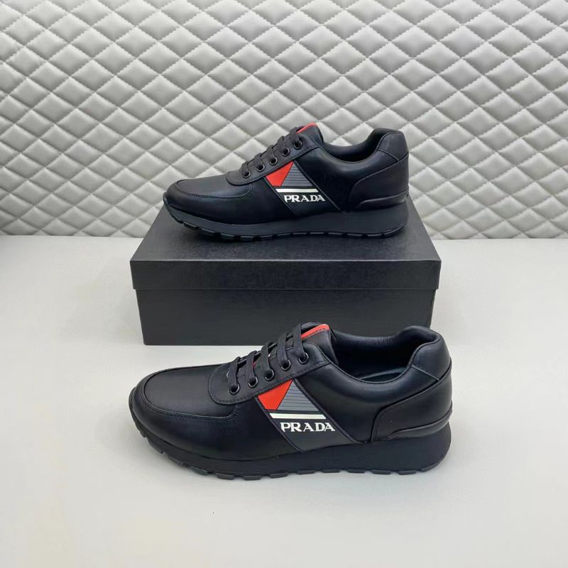 sepatu hitam pr4da cowok sneaker pria kulit men shoes type 2022lv p1shoes new