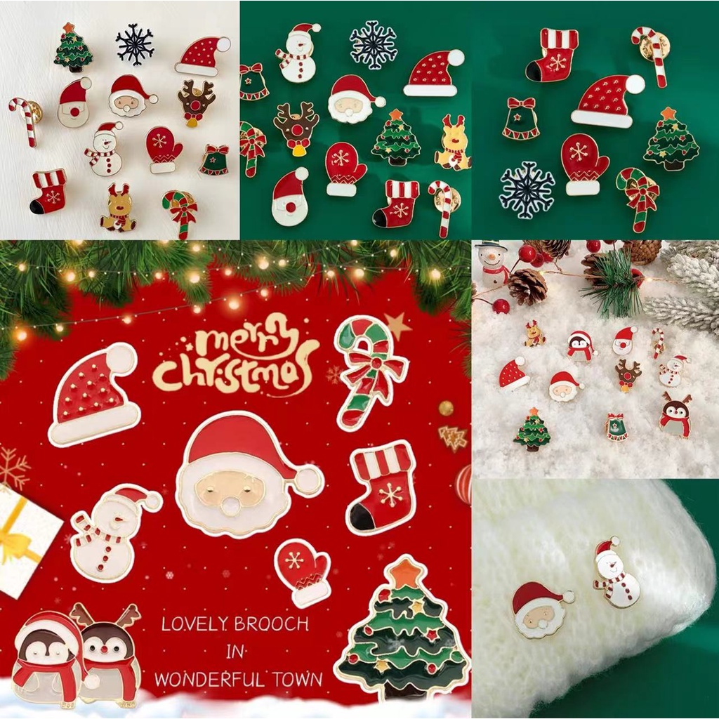 Pin Bros Motif Kartun Natal Gaya Jepang Untuk Dekorasi Pakaian 2022